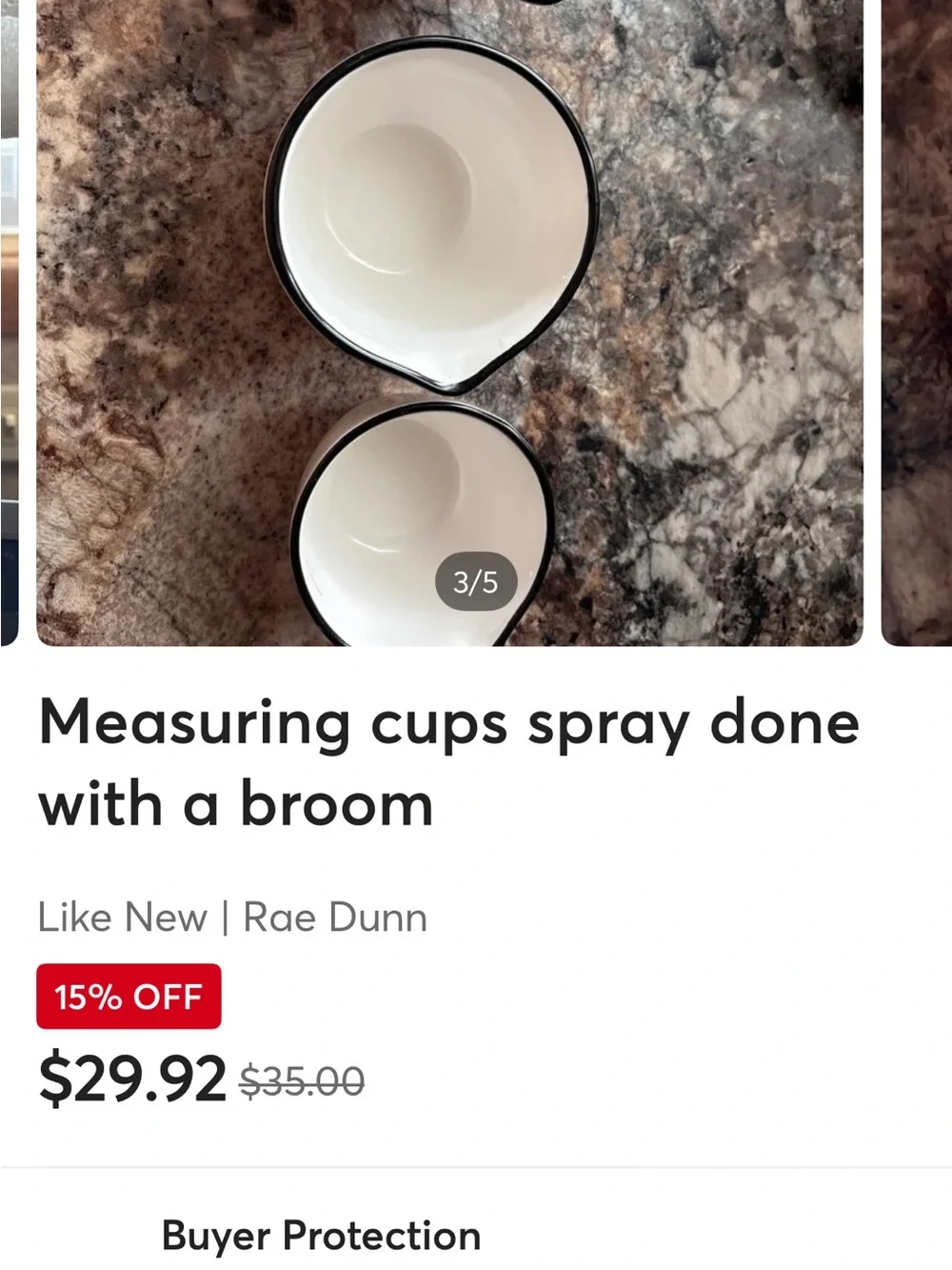 Rae Dunn Pale Pink Ceramic Nested Measuring Cups Set